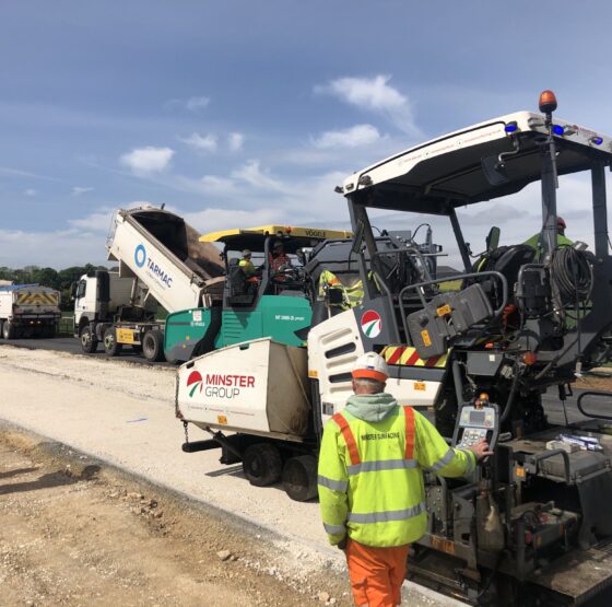Minster Group laying a new road on the A46 Lincoln Bypass